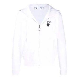 Off-White Men’ s Logo Printing Zipper White