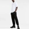 Off-White Men’ s Logo Solid Color Bundle Feet Sports Pants/Trousers/Joggers Black