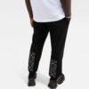 Off-White Men’ s Logo Solid Color Bundle Feet Sports Pants/Trousers/Joggers Black