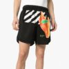 Off-White Men’ s Logo Sports Black Shorts
