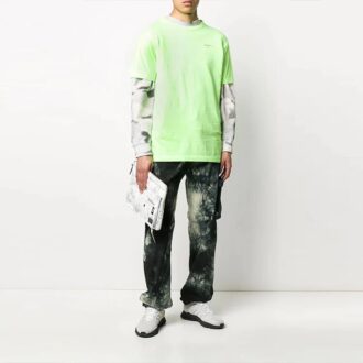 Off-White Men’ s Logo Tie Dye Cargo Casual Pants/Trousers Loose Fit Black Off-White Men’ s Logo Tie Dye Cargo Casual Pants/Trousers Loose Fit Black