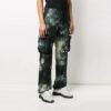 Off-White Men’ s Logo Tie Dye Cargo Casual Pants/Trousers Loose Fit Black