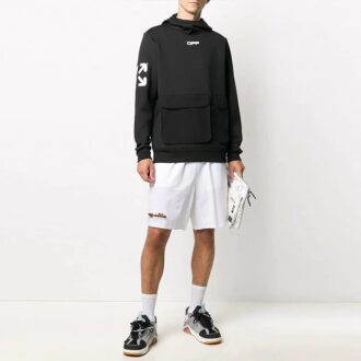Off-White Men’ s Logo Waist Arrow Shorts White Off-White Men’ s Logo Waist Arrow Shorts White