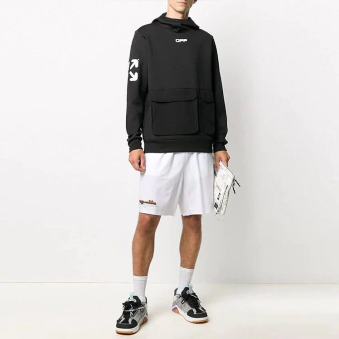 Off-White Men’ s Logo Waist Arrow Shorts White