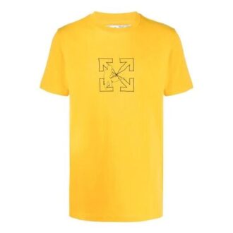 Off-White Men’ s Logo Workers Yellow T-Shirt Off-White Men’ s Logo Workers Yellow T-Shirt