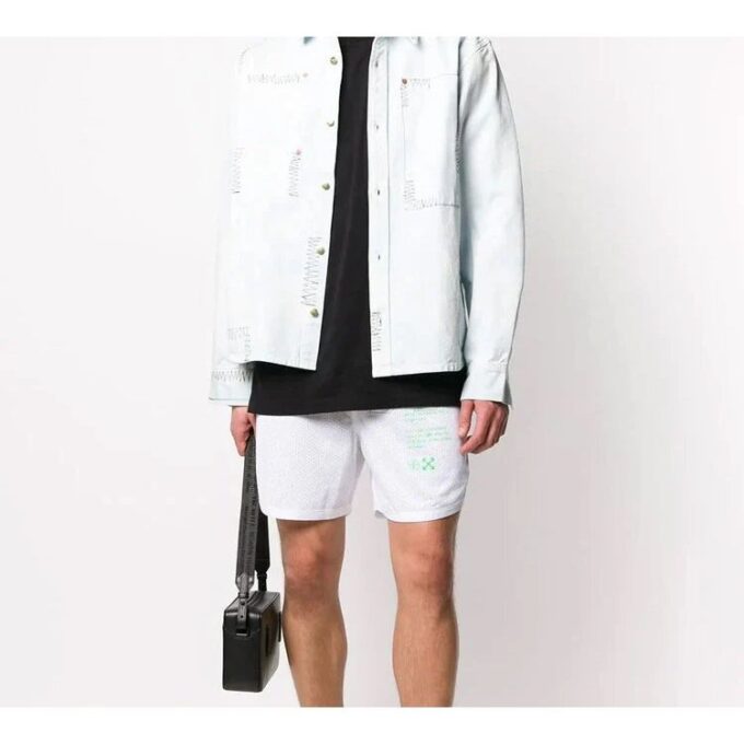 Off-White Men’ s Mesh Shorts White