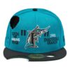 Off-White Men’ s Mlb New Era Crossover Fashion Hole Embroidered Logo Blue Cap