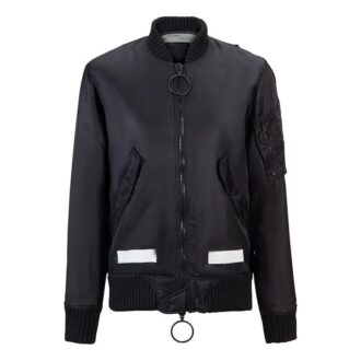 Off-White Men’ s Nylon Back logo Jacket Black