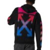 Off-White Men’ s Nylon Hooded Zipper Knit Black