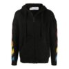 Off-White Men’ s Pattern Hooded Jacket Black