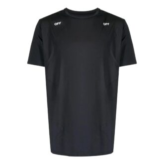 Off-White Men’ s Printing Arrow Pattern Round Neck Short Sleeve Black T-Shirt Off-White Men’ s Printing Arrow Pattern Round Neck Short Sleeve Black T-Shirt