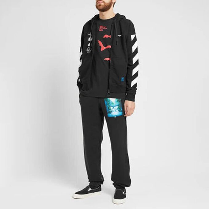 Off-White Men’ s Printing Black Pants
