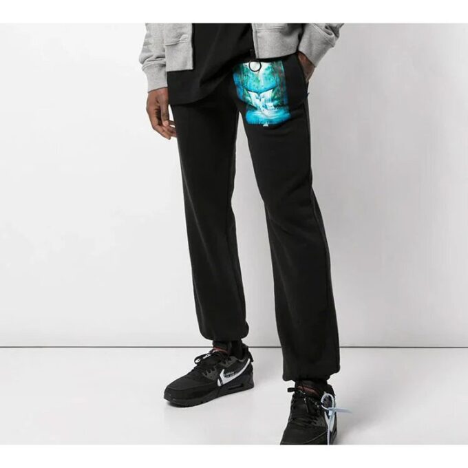 Off-White Men’ s Printing Black Sports Pants/Trousers/Joggers