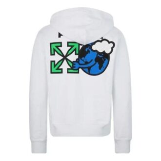 Off-White Men’ s Printing Logo Hooded Long Sleeves White Off-White Men’ s Printing Logo Hooded Long Sleeves White