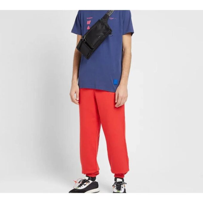 Off-White Men’ s Printing Logo Red Sports Pants/Trousers/Joggers