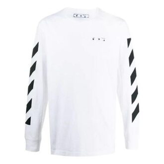Off-White Men’ s Printing Long Sleeves White T-Shirt Off-White Men’ s Printing Long Sleeves White T-Shirt