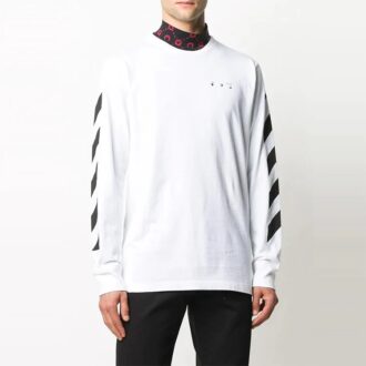 Off-White Men’ s Printing Long Sleeves White T-Shirt Off-White Men’ s Printing Long Sleeves White T-Shirt