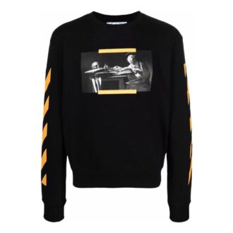 Off-White Men’ s Printing Round Neck Long Sleeves Version Black Off-White Men’ s Printing Round Neck Long Sleeves Version Black