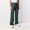 Off-White Men’ s Rear Suit Long Pants/Trousers Loose Fit Dark Green