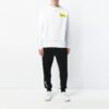 Off-White Men’ s Rubber Strap Printing Round Neck Long Sleeves White