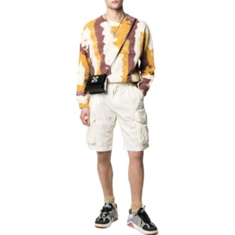 Off-White Men’ s Solid Color Casual Shorts White Off-White Men’ s Solid Color Casual Shorts White