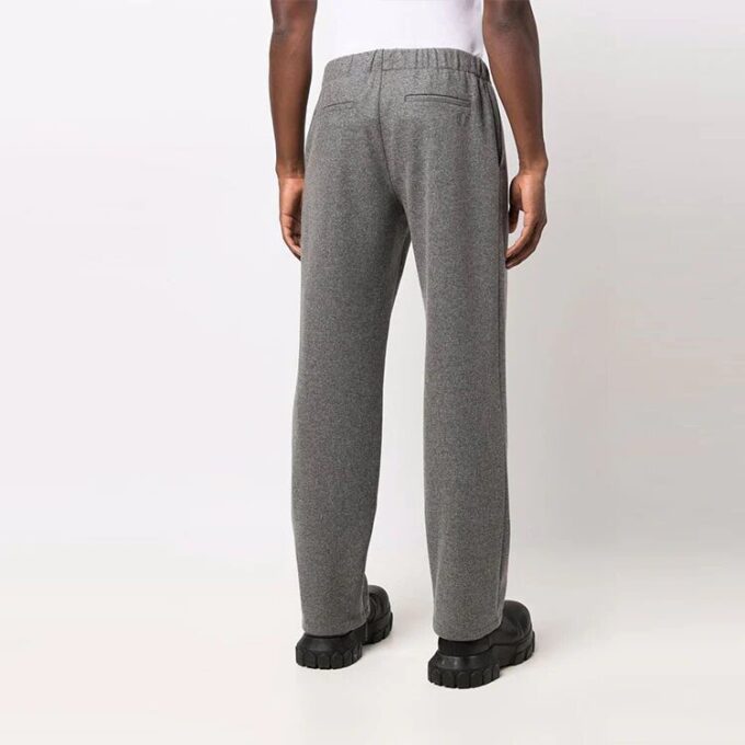 Off-White Men’ s Solid Color Casual Straight Sports Pants/Trousers/Joggers Gray