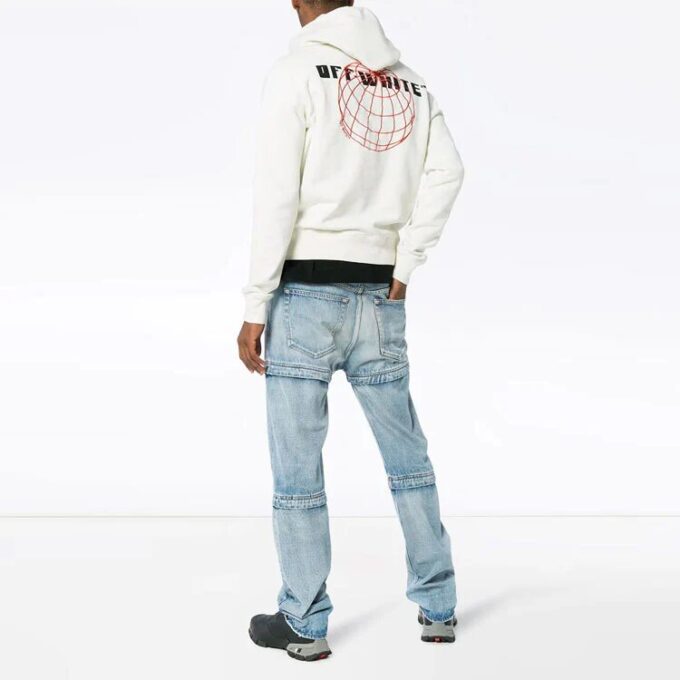 Off-White Men’ s Solid Color Long Sleeves White