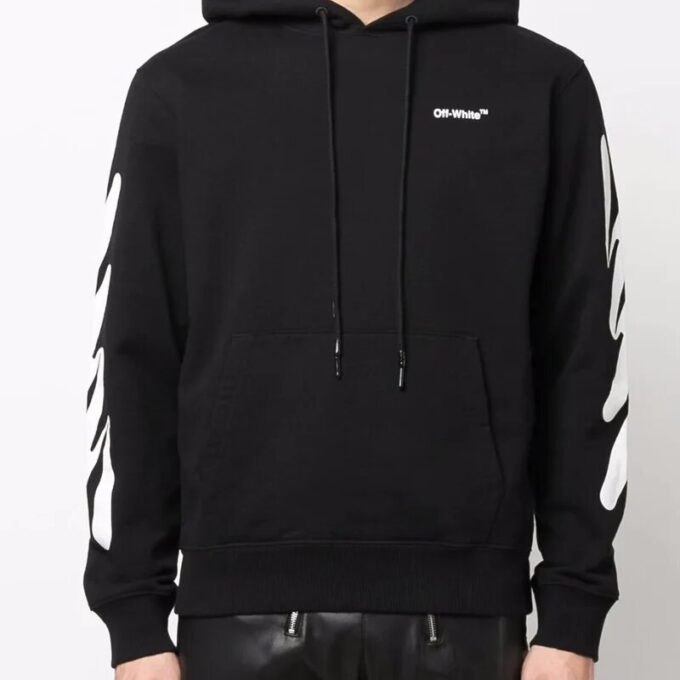 Off-White Men’ s Solid Color Pattern Printing Black