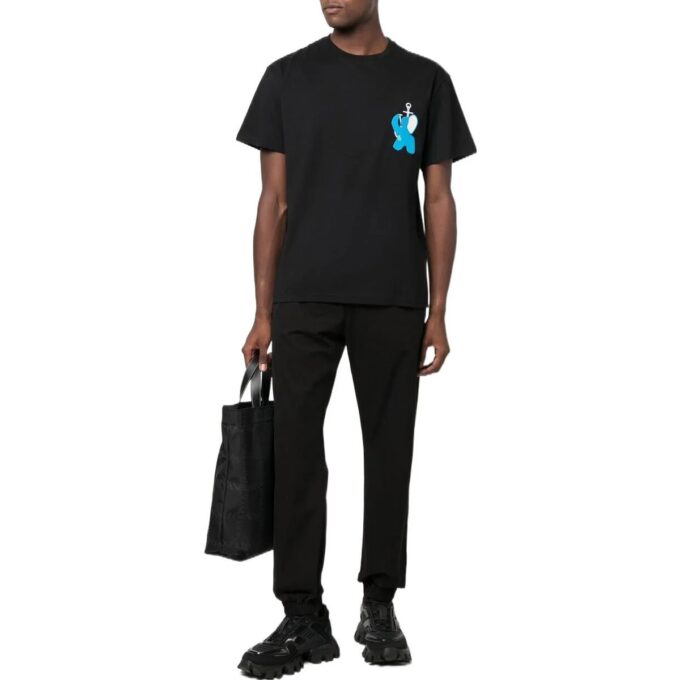 Off-White Men’ s Solid Color Plain Weave Knit Bundle Feet Sports Pants/Trousers/Joggers Black