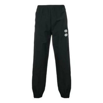 Off-White Men’ s Solid Color Side White Stripe Casual Pants/Trousers Black