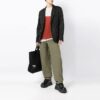 Off-White Men’ s Solid Color Straight Casual Pants/Trousers Loose Fit Green