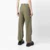 Off-White Men’ s Solid Color Straight Casual Pants/Trousers Loose Fit Green