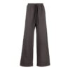 Off-White Men’ s Solid Color Stripe Printing Loose Straight Sports Pants/Trousers/Joggers Gray
