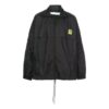 Off-White Men’ s Solid Color Zipper High Collar Thin And Light Jacket Loose Fit Black