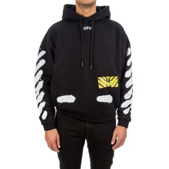 Off-White Men’ s Splash Ink Graffiti Stripe Black Off-White Men’ s Splash Ink Graffiti Stripe Black