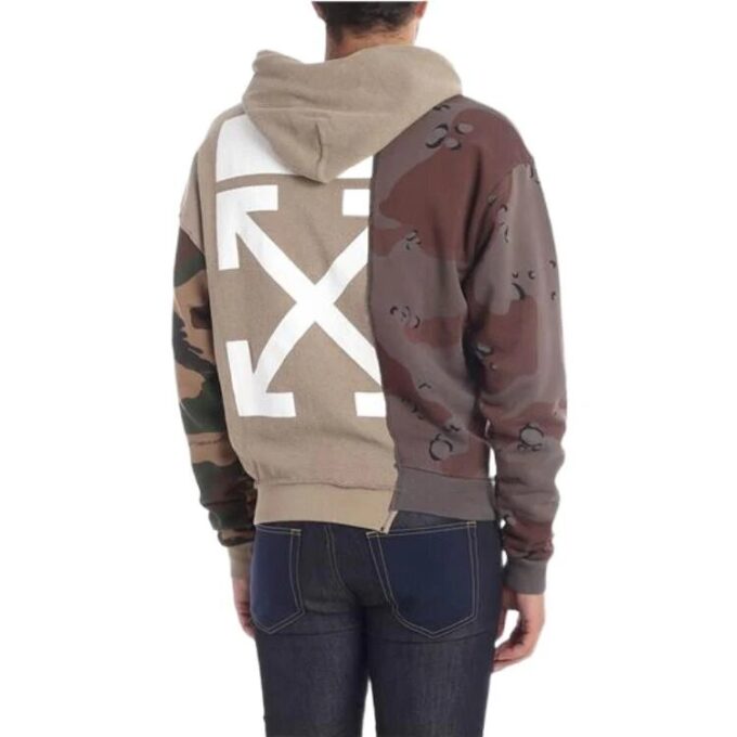 Off-White Men’ s Splicing Long Sleeves Camouflage