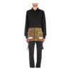 Off-White Men’ s SS21 Camouflage Colorblock Buckle Long Sleeves Jacket Loose Fit Black