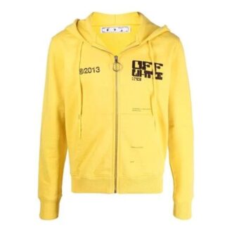 Off-White Men’ s SS21 Casual Logo Printing Zipper Ordinary Version Black Off-White Men’ s SS21 Casual Logo Printing Zipper Ordinary Version Black