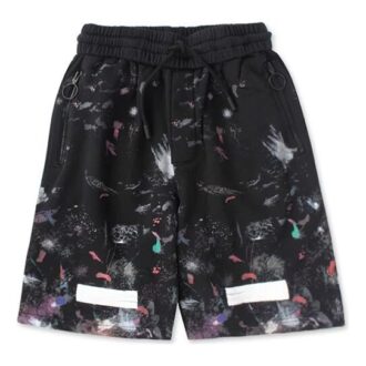 Off-White Men’ s SS21 Casual Starry Sky Splash Ink Shorts Black Off-White Men’ s SS21 Casual Starry Sky Splash Ink Shorts Black