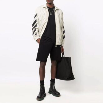 Off-White Men’ s SS21 Diagonal Stripes Pattern Printing Jacket Beige Off-White Men’ s SS21 Diagonal Stripes Pattern Printing Jacket Beige