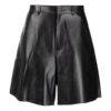 Off-White Men’ s SS21 Leather Cargo Shorts Loose Fit Black