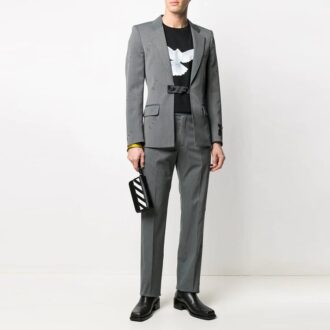 Off-White Men’ s SS21 Logo Gray Long Pants/Trousers Off-White Men’ s SS21 Logo Gray Long Pants/Trousers
