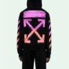 Off-White Men’ s SS21 Logo Printing Long Sleeves Loose Fit “Black Fuchsia”
