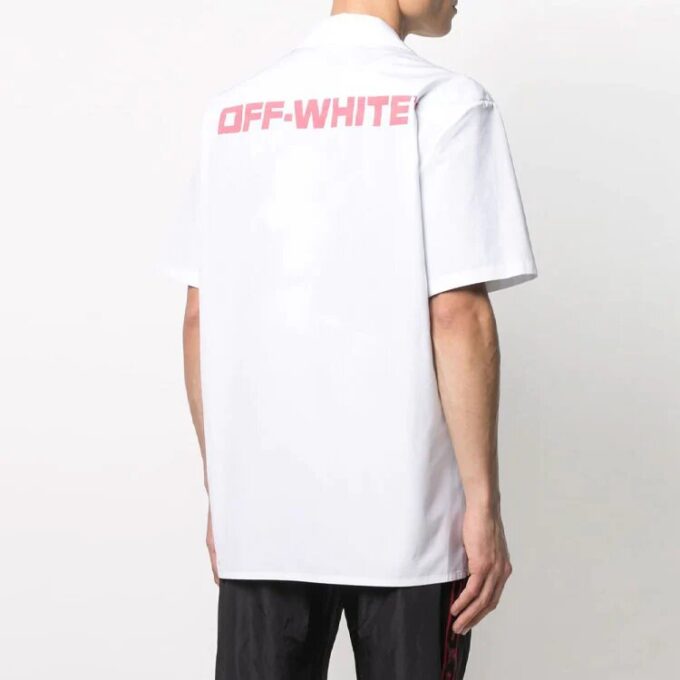 Off-White Men’ s SS21 Logo Printing White Shirt
