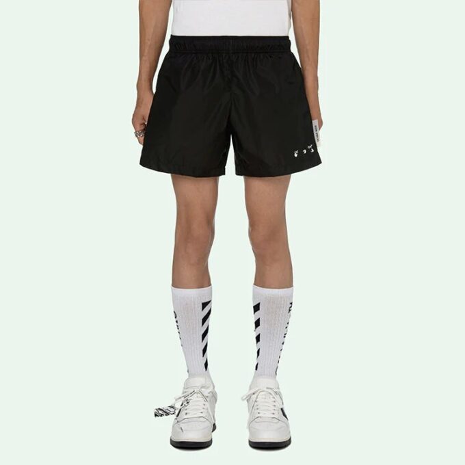 Off-White Men’ s SS21 Logo Shorts Black