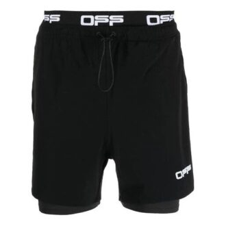 Off-White Men’ s SS21 Loose Alphabet Waist Cycling Shorts Black Off-White Men’ s SS21 Loose Alphabet Waist Cycling Shorts Black