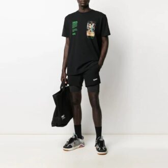 Off-White Men’ s SS21 Loose Alphabet Waist Cycling Shorts Black Off-White Men’ s SS21 Loose Alphabet Waist Cycling Shorts Black
