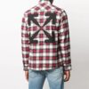 Off-White Men’ s SS21 Plaid Back Arrow Red Shirt
