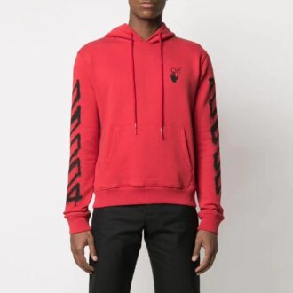 Off-White Men’ s SS21 Twill Printing Logo Loose Fit Red Off-White Men’ s SS21 Twill Printing Logo Loose Fit Red