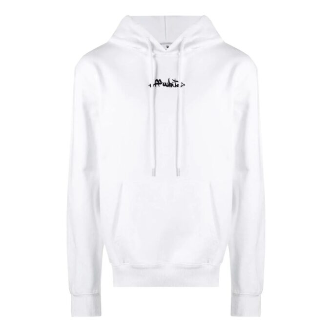 Off-White Men’ s SS22 Alphabet Logo Embroidered Loose Fit White